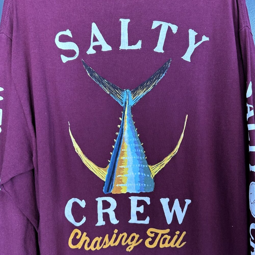 Men's Salty Crew Chasing Tail Long Sleeve T-Shirt Size Large - Picture 5 of 9